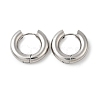 Tarnish Resistant 202 Stainless Steel Huggie Hoop Earrings LS-EJEW-O087-08H-P-1