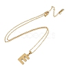 Ion Plating(IP) Initial Letter 304 Stainless Steel Pendant Necklaces NJEW-M199-01G-E-3