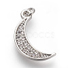 Brass Micro Pave Cubic Zirconia Charms ZIRC-E152-27P-RS-1