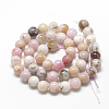 Natural Pink Opal Beads Strands G-R446-4mm-09-2