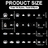 16 Styles Cubic Zirconia Cabochons ZIRC-ME0001-05-2