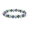 12Pcs 12 Styles Constellation Mixed Gemstone Round Beaded Stretch Bracelet Sets BJEW-JB10910-3