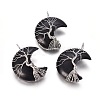 Natural Obsidian Tree of Life Wire Wrapped Pendants G-L520-E03-P-1