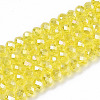 Electroplate Glass Beads Strands X-EGLA-A034-T6mm-B21-1