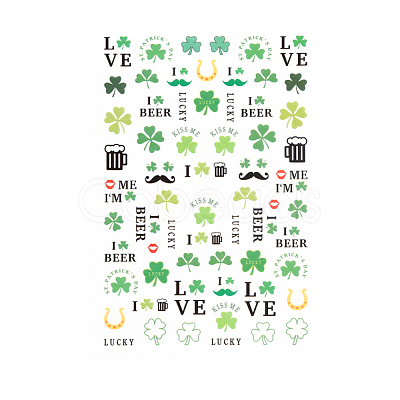 Self Adhesive Nail Art Stickers Decals for Ireland MRMJ-R096-XF3419-1