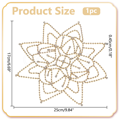 1Pc Rhinestone Mesh Headpiece Cap OHAR-WR0001-03G-1