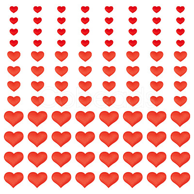 300Pcs 3 Styles Polyester Sponge Heart Confetti DIY-TA0012-61-1