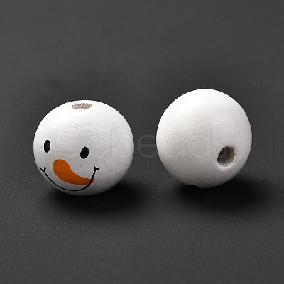 Printed Wood European Beads LS-WOOD-F011-01-1