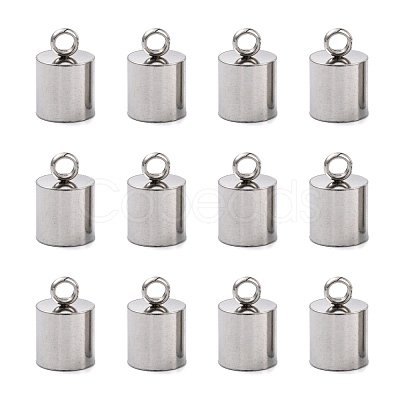 Tarnish Resistant Smooth Surface 201 Stainless Steel Cord Ends STAS-R063-96-1