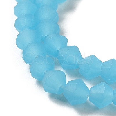 Imitation Jade Frosted Glass Bead Strands X1-GLAA-F029-JM4mm-B03-1