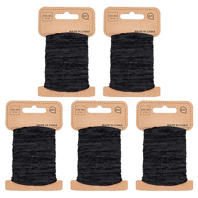 Fine Chenille Polyester Yarn OCOR-WH0077-70A-1