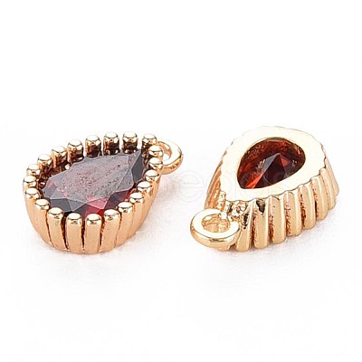 Brass Inlaid Cubic Zirconia Charms KK-S356-771B-1