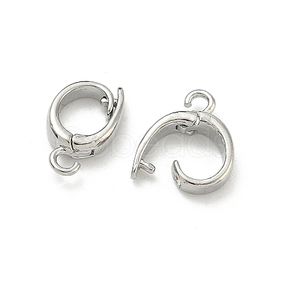 Brass Twister Clasps KK-D229-21P-1