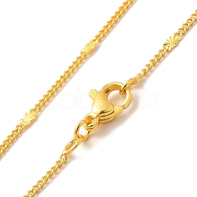 2mm Rack Plating Brass Twisted Chain Necklaces for Women Men MAK-L044-61G-1