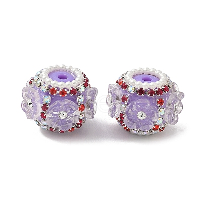 Flower Style Resin Rhinestone Beads CLAY-NH0003-05S-1