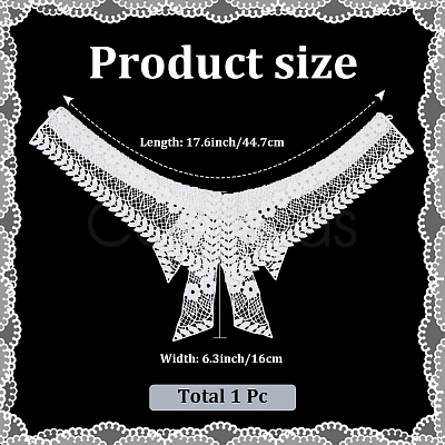 Polyester Women's False Collar DIY-WH20048-074D-1