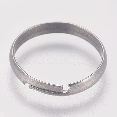 Tarnish Resistant 316 Surgical Stainless Steel Finger Ring Settings X-STAS-I090-02P-1