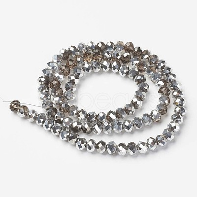 Electroplate Transparent Glass Beads Strands EGLA-A034-T3mm-M13-1