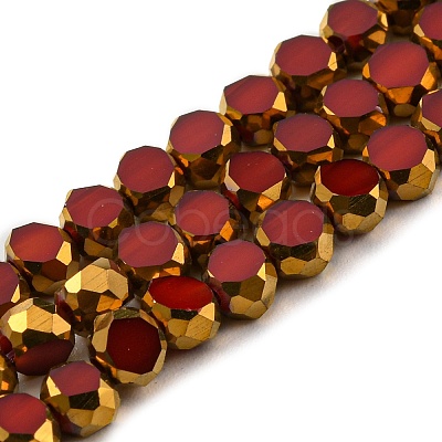 Electroplate Transparent Glass Beads Strands EGLA-G037-02A-HP-1