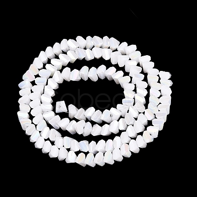 Electroplate Opaque Glass Beads Strands EGLA-Q139-01A-C01-1