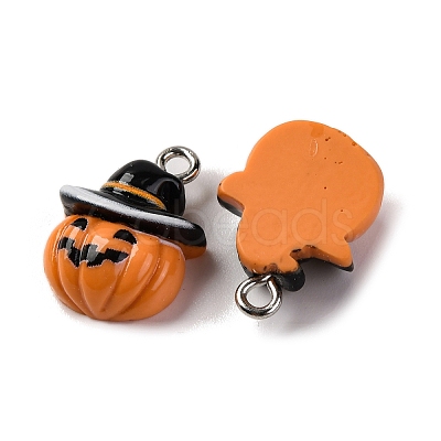 Halloween Theme Opaque Resin Pendants RESI-D075-02A-1