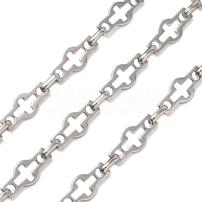 304 Stainless Steel Hollow Cross Link Chains CHS-S012-14P-1