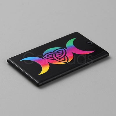 Printed Acrylic Pendants OACR-WH0036-23C-1