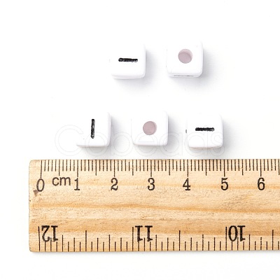 Letter Acrylic European Large Hole Beads OPDL-R050-10mm-I-1