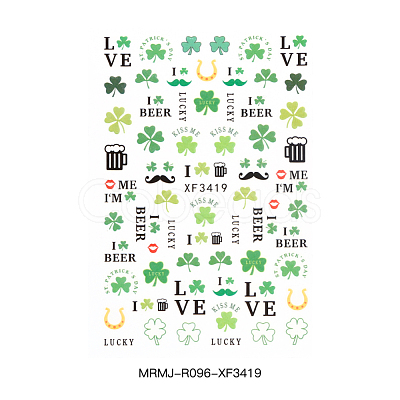 Self Adhesive Nail Art Stickers Decals for Ireland MRMJ-R096-XF3419-1