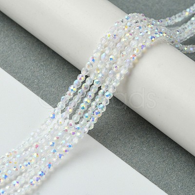 Electroplated Glass Beads Strands EGLA-P055-01A-AB01-1