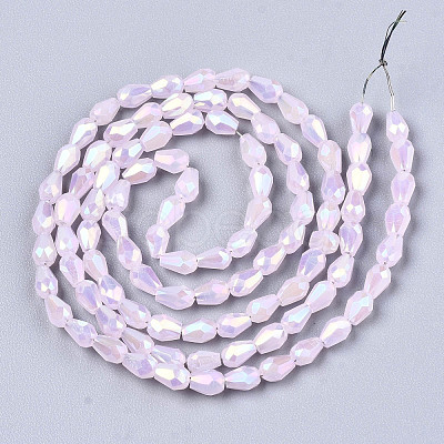Electroplate Glass Beads Strands EGLA-S194-02A-B02-1