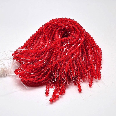 Imitate Austrian Crystal Bicone Glass Beads Strands X-GLAA-F029-6x6mm-14-1