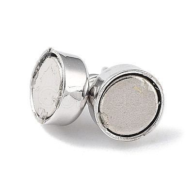 Anti-Tarnish Rhodium Plated 925 Sterling Silver Magnetic Clasps STER-A043-01P-1