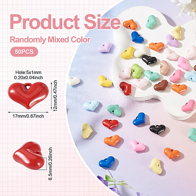 50Pcs Baking Paint Acrylic Pendants OACR-TA0004-83B-1