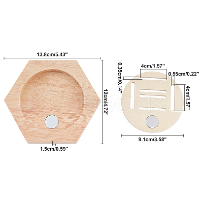 Wooden Self Adhesive Honeycomb Combination Medal Display Stand ODIS-WH0011-11-1