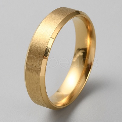 304 Stainless Steel Plain Band Rings for Woman Men RJEW-WH0017-09G-G-1