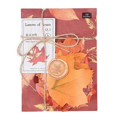 50Pcs Maple Leaf Theme Paper Stickers STIC-P017-C01-1