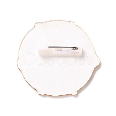 Moon Acrylic Safety Brooch LS-JEWB-D009-17P-1
