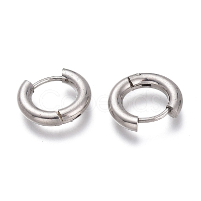 Tarnish Resistant 201 Stainless Steel Huggie Hoop Earrings EJEW-O095-05-01-1