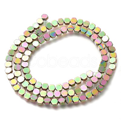 Electroplated Synthetic Non-magnetic Hematite Beads Strands G-C154-B01-01F-1