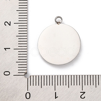 304 Stainless Steel Pendants STAS-R005-07P-03-1
