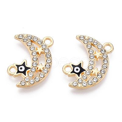 Moon Alloy Enamel Connector Charms ENAM-T013-13KC-05-1