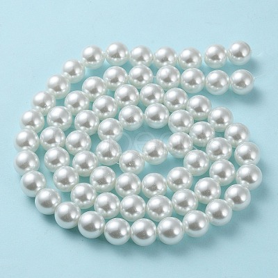 Baking Paint Pearlized Glass Pearl Round Bead Strands HY-Q003-12mm-01-1
