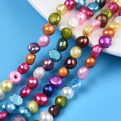 Natural Cultured Freshwater Pearl Beads Strands PEAR-N014-07E-1
