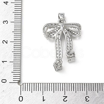 Brass Micro Pave Clear Cubic Zirconia Pendants KK-A299-12P-1