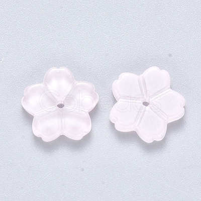 Transparent Single Face Spray Painted Glass Beads GLAA-S190-006B-02-1