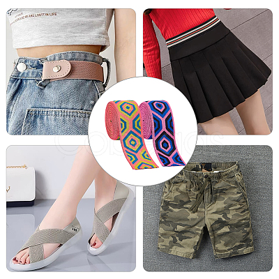 4M 2 Colors Polyester Elastic Wide Band FIND-FG0002-50-1