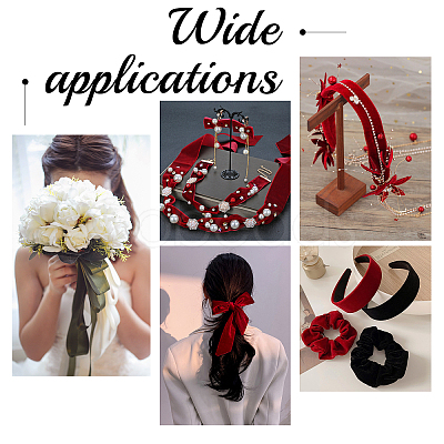 Velvet Ribbon SRIB-WH0006-18M-1