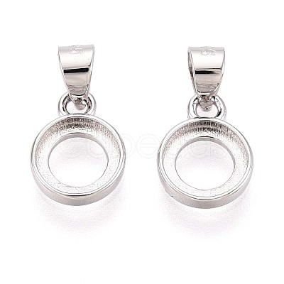 925 Sterling Silver Pendant Cabochon Settings STER-N016-87A-P-1