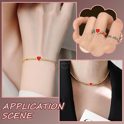 10Pcs Brass Enamel Beads KK-YW0004-20-1